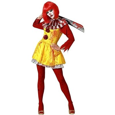 ATOSA clown kostuum geel halloween vrouw volwassenen XS ATOSA clown kostuum geel halloween vrouw volwassenen XS