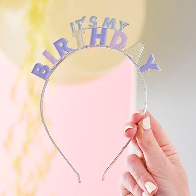 Ginger Ray Metalen haarband met opschrift "It's My Birthday" Pastel Ginger Ray Metalen haarband met opschrift "It's My Birthday" Pastel