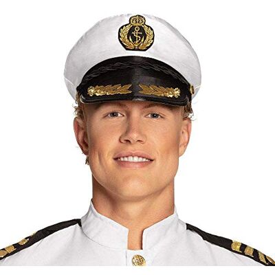 Boland 44371 Admiral Edward Kapiteinsmuts met gouden borduurwerk, zwarte rand en zwarte rand Boland 44371 Admiral Edward Kapiteinsmuts met gouden borduurwerk, zwarte rand en zwarte rand