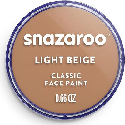 Snazaroo Verf voor gezicht en lichaam, make-up voor gezicht en vermomming, voor kinderen en volwassenen, schmink, 18 ml, lichtbeige Snazaroo Verf voor gezicht en lichaam, make-up voor gezicht en vermomming, voor kinderen en volwassenen, schmink, 18 ml, lichtbeige