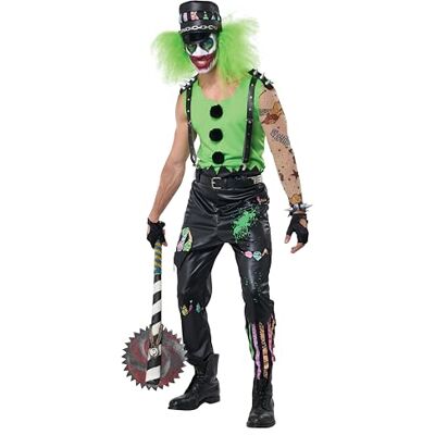 California Costumes Horror gek clownkostuum voor heren, maat XL California Costumes Horror gek clownkostuum voor heren, maat XL