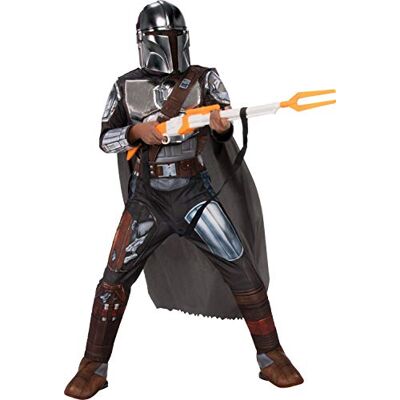 RUBIE'S RUC7O # Mandalorian Silver Premium Inf, kinderkostuum, grijs, M RUBIE'S RUC7O # Mandalorian Silver Premium Inf, kinderkostuum, grijs, M