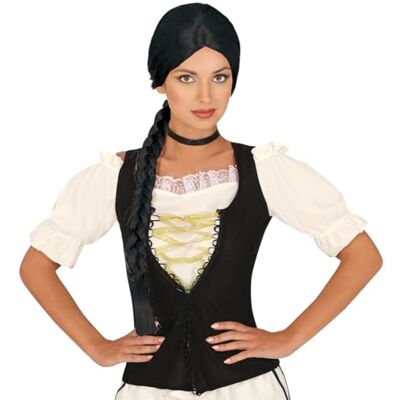 FIESTAS GUIRCA Pruik, gevlochten, zwart FIESTAS GUIRCA Pruik, gevlochten, zwart