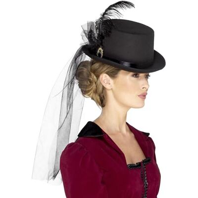 Smiffys 48413 Deluxe Victoriaans bovendeel, voor dames, zwart, Eén maat Smiffys 48413 Deluxe Victoriaans bovendeel, voor dames, zwart, Eén maat