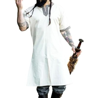 Leonardo Carbone Viking tuniek, Richard, middeleeuwse kleding, LARP, groen L Leonardo Carbone Viking tuniek, Richard, middeleeuwse kleding, LARP, groen L