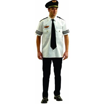 Dress Up America Pilotenkostuum voor volwassenen, eenheidsmaat (volwassenen) Dress Up America Pilotenkostuum voor volwassenen, eenheidsmaat (volwassenen)