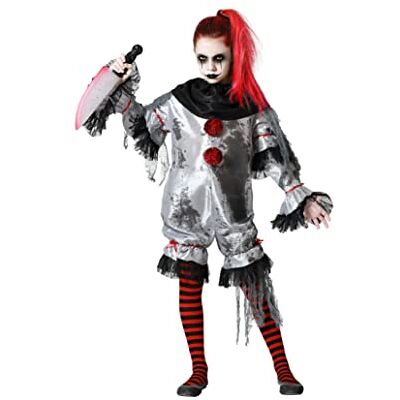 ATOSA clown kostuum grijs meisje kind ATOSA clown kostuum grijs meisje kind