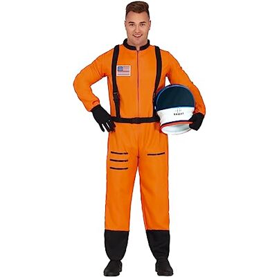 FIESTAS GUIRCA Astronautenkostuum voor heren, oranje, maat L 52-54 FIESTAS GUIRCA Astronautenkostuum voor heren, oranje, maat L 52-54