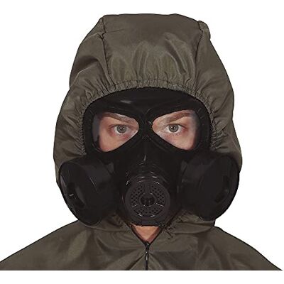 FIESTAS GUIRCA Zwart gasmasker van pvc FIESTAS GUIRCA Zwart gasmasker van pvc