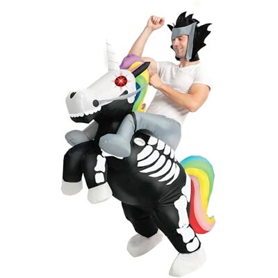 Spooktacular Creations Opblaasbaar Halloween-kostuum Ride A Skelet Eenhoorn Ride On Opblaasbaar Kostuum Volwassenen, Uniseks, One Size Spooktacular Creations Opblaasbaar Halloween-kostuum Ride A Skelet Eenhoorn Ride On Opblaasbaar Kostuum Volwassenen, Uniseks, One Size