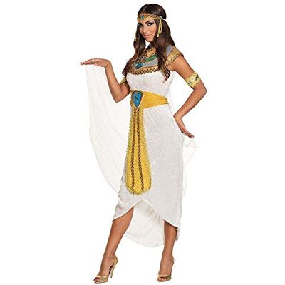 Boland Anuket Egyptische godin kostuum voor volwassenen, set voor dames, hoofdband, halsketting, cape, jurk, riem en armbanden, themafeest, carnaval, kostuum Boland Anuket Egyptische godin kostuum voor volwassenen, set voor dames, hoofdband, halsketting, cape, jurk, riem en armbanden, themafeest, carnaval, kostuum