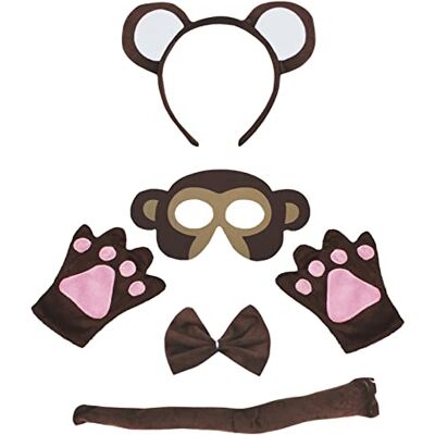 Petitebelle Maskerkostuum, 5-delig, hoofdband, bowtie, staarthandschoenen, eenheidsmaat Petitebelle Maskerkostuum, 5-delig, hoofdband, bowtie, staarthandschoenen, eenheidsmaat