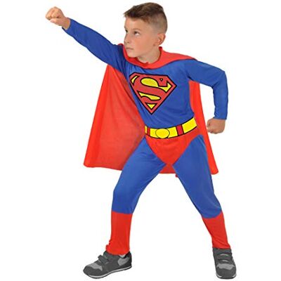 Ciao Superman kinderkostuum Original DC Comics, blauw/rood, 5-7 jaar, blauw/rood, 5-7 jaar Ciao Superman kinderkostuum Original DC Comics, blauw/rood, 5-7 jaar, blauw/rood, 5-7 jaar