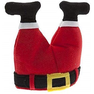 Toyland Christmasshop Kerstmuts met voeten van Kerstman in open haard Toyland Christmasshop Kerstmuts met voeten van Kerstman in open haard