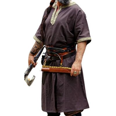 Leonardo Carbone Viking tuniek, Richard, middeleeuwse kleding, LARP, groen L Leonardo Carbone Viking tuniek, Richard, middeleeuwse kleding, LARP, groen L