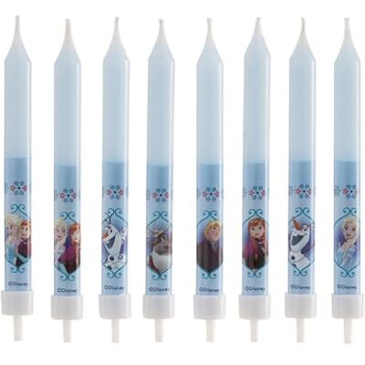 dekora Disney Frozen verjaardagskaarsen, 9 cm, 8 stuks dekora Disney Frozen verjaardagskaarsen, 9 cm, 8 stuks