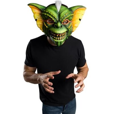RUBIE'S 201290 Gremlins: Secrets of The Mogwai masker met pluche haar, kostuum met strepen, Eén maat RUBIE'S 201290 Gremlins: Secrets of The Mogwai masker met pluche haar, kostuum met strepen, Eén maat