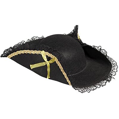 Boland Fanny 81901 piratenhoed voor volwassenen, zwart, Eén maat Boland Fanny 81901 piratenhoed voor volwassenen, zwart, Eén maat
