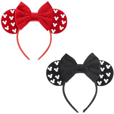 DRESHOW Muizenoren boog hoofdbanden pailletten party decoratie cosplay kostuum voor vrouwen DRESHOW Muizenoren boog hoofdbanden pailletten party decoratie cosplay kostuum voor vrouwen