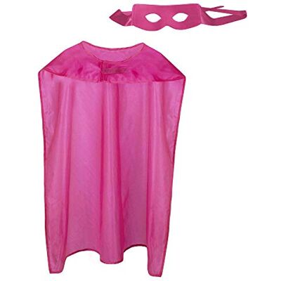 Boland 71052 2-delig heldenkostuum één maat voor volwassenen, masker en cape, roze, superman, held, themafeest, carnaval Boland 71052 2-delig heldenkostuum één maat voor volwassenen, masker en cape, roze, superman, held, themafeest, carnaval