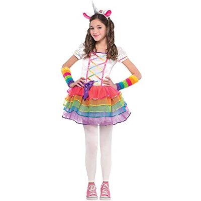 amscan 846858-55 Eenhoorn Rainbow Jurk met hoofdband en zakwarmer – Leeftijd 3-4 jaar – 1 PC meerkleurig amscan 846858-55 Eenhoorn Rainbow Jurk met hoofdband en zakwarmer – Leeftijd 3-4 jaar – 1 PC meerkleurig