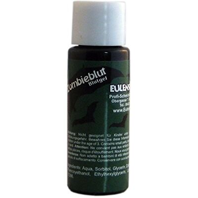 Eulenspiegel 405109 Zombiebloed gel donkergroen 20 ml theaterbloed Halloween carnaval themafeest Eulenspiegel 405109 Zombiebloed gel donkergroen 20 ml theaterbloed Halloween carnaval themafeest