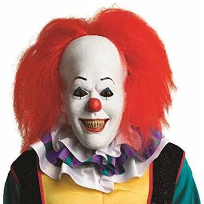 RUBIE'S 68544 Officieel Pennywise It The Movie Deluxe masker voor volwassenen met haarclown (één maat) RUBIE'S 68544 Officieel Pennywise It The Movie Deluxe masker voor volwassenen met haarclown (één maat)