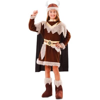 EUROCARNAVALES Vikingkostuum voor meisjes, Oda, jurk, helm, wespen, carnaval, marine (7-9 jaar) EUROCARNAVALES Vikingkostuum voor meisjes, Oda, jurk, helm, wespen, carnaval, marine (7-9 jaar)