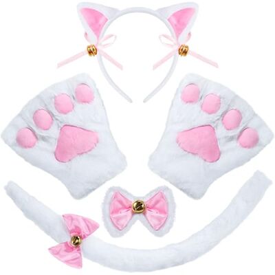 Spooktacular Creations Inclusief zwart-witte kittenset, perfect voor Halloween en cosplay. Inclusief kattenoorband, handschoenen, vlinderdas en staart. Geschikt voor volwassenen Spooktacular Creations Inclusief zwart-witte kittenset, perfect voor Halloween en cosplay. Inclusief kattenoorband, handschoenen, vlinderdas en staart. Geschikt voor volwassenen