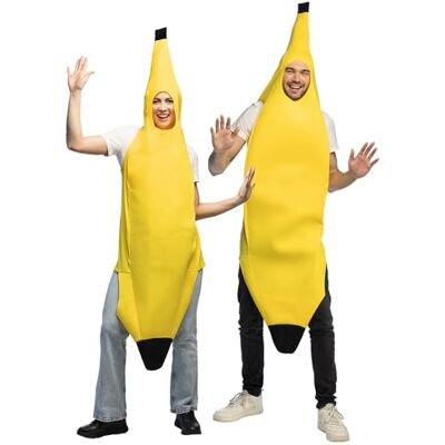 Boland Bananenkostuum voor volwassenen, eendelig voor carnaval of themafeest, carnavalskostuum Boland Bananenkostuum voor volwassenen, eendelig voor carnaval of themafeest, carnavalskostuum