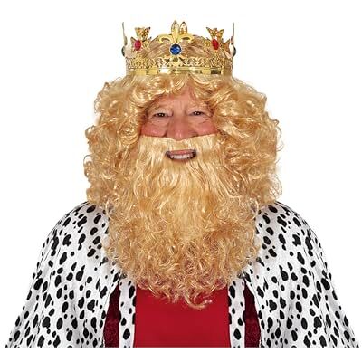 FIESTAS GUIRCA Guirca Pruik en baard Koning Mago Blond in een doos, Eén maat (4864.0) FIESTAS GUIRCA Guirca Pruik en baard Koning Mago Blond in een doos, Eén maat (4864.0)