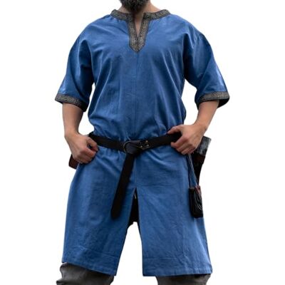 Leonardo Carbone Viking tuniek, Richard, middeleeuwse kleding, LARP, groen L Leonardo Carbone Viking tuniek, Richard, middeleeuwse kleding, LARP, groen L