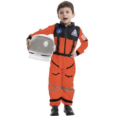Spooktacular Creations NASA astronaut pilotenkostuum met beweegbare helm voor kinderen Spooktacular Creations NASA astronaut pilotenkostuum met beweegbare helm voor kinderen