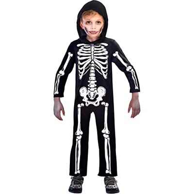 amscan 9907092 skeletkostuum voor kinderen, jongens, 8-10 jaar, zwart/wit. amscan 9907092 skeletkostuum voor kinderen, jongens, 8-10 jaar, zwart/wit.