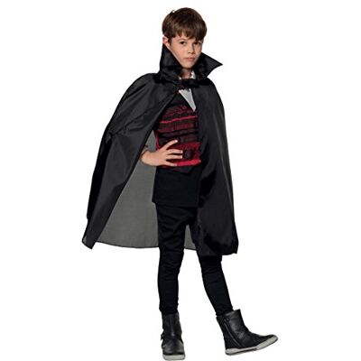 Boland 96918 cape voor kinderen zwart lengte ca. 75 cm vampier, bandit, tovenaar, kostuum, carnaval, themafeest Boland 96918 cape voor kinderen zwart lengte ca. 75 cm vampier, bandit, tovenaar, kostuum, carnaval, themafeest