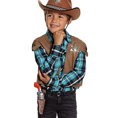Boland 54383 Cowboyset (pistool en riem met halster), meerkleurig, 23 cm/100 cm Boland 54383 Cowboyset (pistool en riem met halster), meerkleurig, 23 cm/100 cm