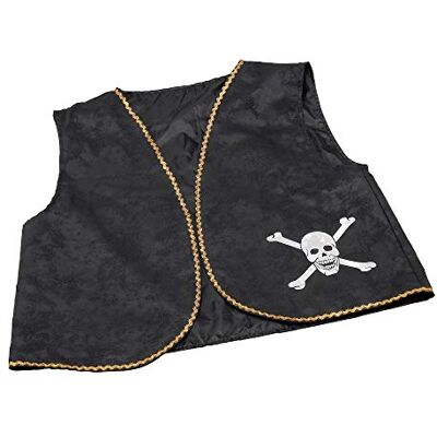 Bristol Novelty BA021 Kostuum piratenvest, uniseks, zwart, eenheidsmaat Bristol Novelty BA021 Kostuum piratenvest, uniseks, zwart, eenheidsmaat