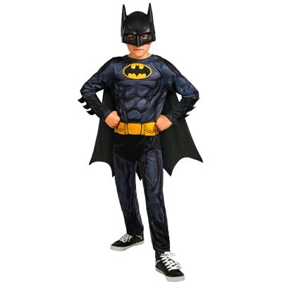 RUBIE'S Rubies Officieel DC Batman superheldenkostuum voor kinderen van 3 tot 4 jaar RUBIE'S Rubies Officieel DC Batman superheldenkostuum voor kinderen van 3 tot 4 jaar