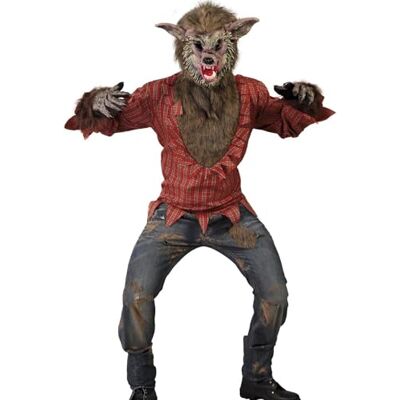 FIESTAS GUIRCA Guirca Lupo horror-kostuum, rood-bruin, Eén maat, 80700 FIESTAS GUIRCA Guirca Lupo horror-kostuum, rood-bruin, Eén maat, 80700