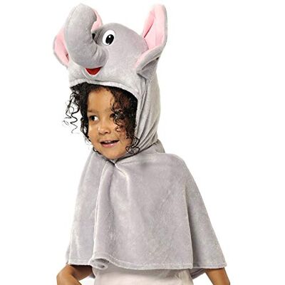 Pretend to Bee 9968 cape voor kinderen van 3 tot 6 jaar, olifantencape, kinderkostuum, cartoon, grijs, 3-7 jaar Pretend to Bee 9968 cape voor kinderen van 3 tot 6 jaar, olifantencape, kinderkostuum, cartoon, grijs, 3-7 jaar