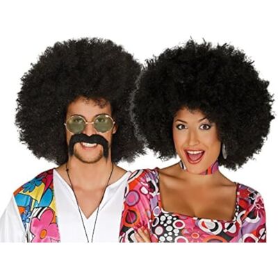FIESTAS GUIRCA Afro Maxi Pruik Zwart FIESTAS GUIRCA Afro Maxi Pruik Zwart