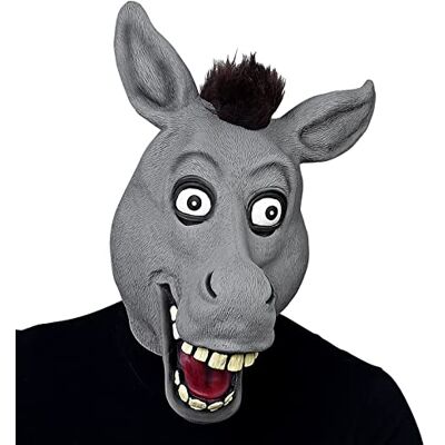 W WIDMANN MILANO Party Fashion 03301 Ezelhoofdmasker met enorme ogen en pluche bont, dierenmasker, carnaval, themafeest W WIDMANN MILANO Party Fashion 03301 Ezelhoofdmasker met enorme ogen en pluche bont, dierenmasker, carnaval, themafeest
