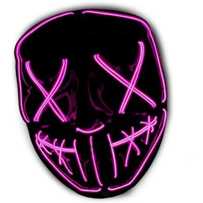 Original Cup The Purge® LED masker American Nightmare roze Premium kwaliteit Hard plastic 3 knippermodi LED masker Cosplay Halloween Neon 100% Horror 100% plezier Original Cup The Purge® LED masker American Nightmare roze Premium kwaliteit Hard plastic 3 knippermodi LED masker Cosplay Halloween Neon 100% Horror 100% plezier