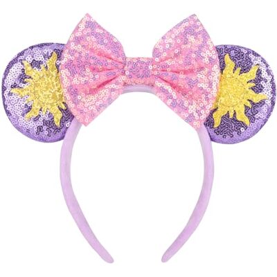 DRESHOW Muizenoren boog hoofdbanden pailletten party decoratie cosplay kostuum voor vrouwen Eén maat DRESHOW Muizenoren boog hoofdbanden pailletten party decoratie cosplay kostuum voor vrouwen Eén maat