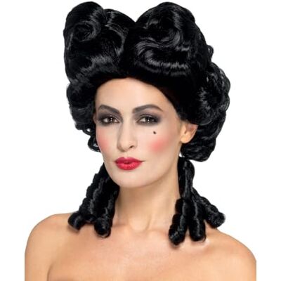 Smiffys Zwarte Gothic Barok Pruik Smiffys Zwarte Gothic Barok Pruik