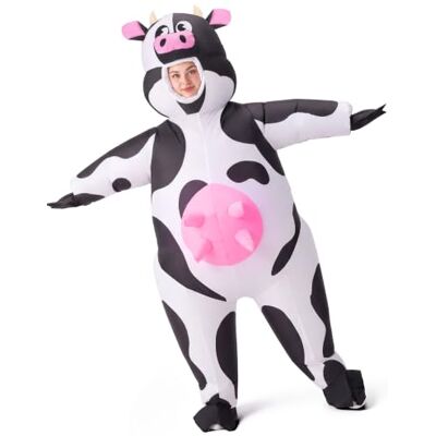 Spooktacular Creations Costume de vache gonflable pour Halloween Spooktacular Creations Costume de vache gonflable pour Halloween