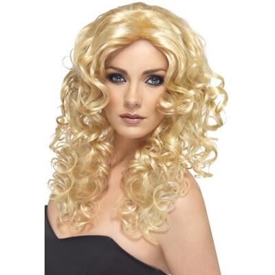 Smiffys Glamoureuze blonde pruik lang krullend haar Smiffys Glamoureuze blonde pruik lang krullend haar