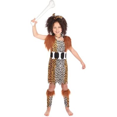 Bristol Novelty Cc740 Caverna-kostuum met pruik, maat, meerkleurig, groot Bristol Novelty Cc740 Caverna-kostuum met pruik, maat, meerkleurig, groot