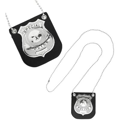 W WIDMANN MILANO Party Fashion Widmann 05851 Halsketting met badge politie, Eén maat, zwart W WIDMANN MILANO Party Fashion Widmann 05851 Halsketting met badge politie, Eén maat, zwart