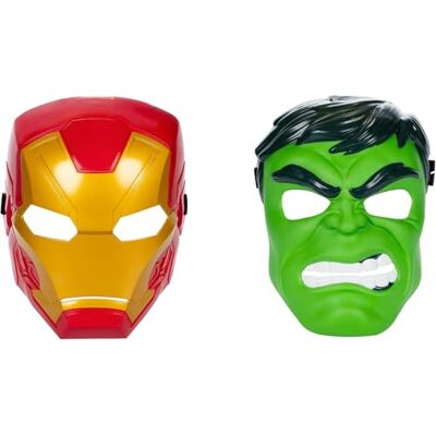Marvel Multipack Avengers heldenmaskers, set van 2 Iron Man en Hulk maskers Marvel Multipack Avengers heldenmaskers, set van 2 Iron Man en Hulk maskers